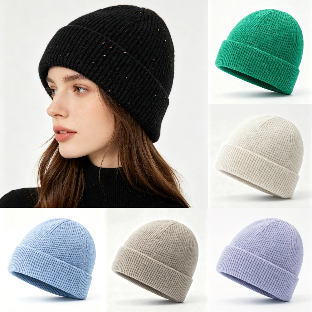 New Women’s Cuffed Ribbed Knit - Beanie Cuffed Knit 评论和价格