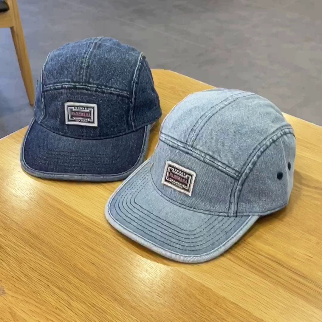 Vintage Flat Brim Denim Baseba - Corduroy Cap 5 Panel 评论和价格