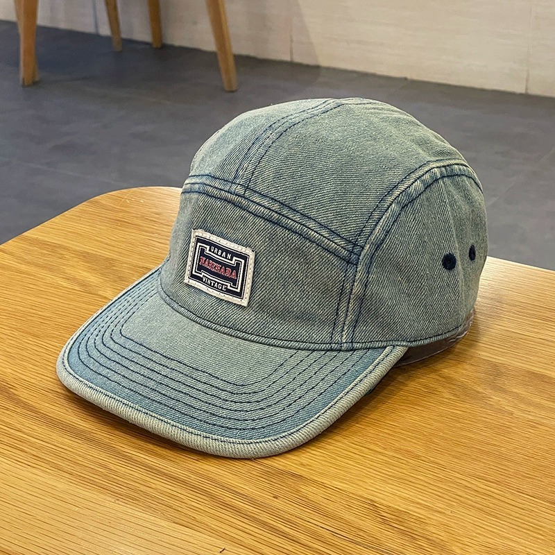Vintage Flat Brim Denim Baseba - Corduroy Cap 5 Panel 评论和价格